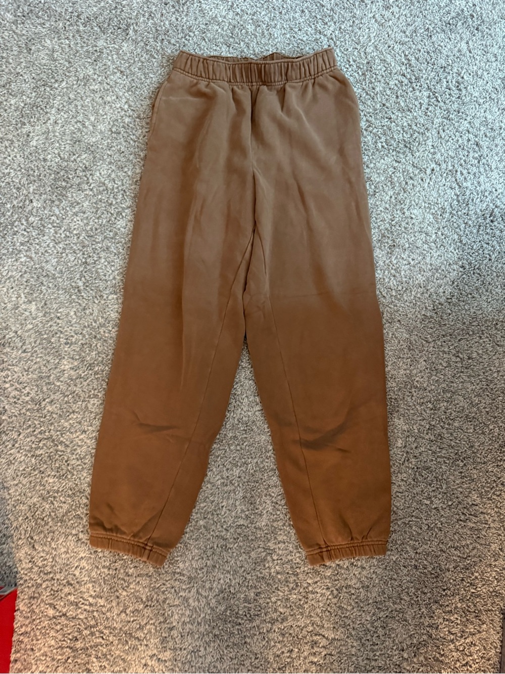 American Eagle Outfitters Brown Elastic-Waist Joggers